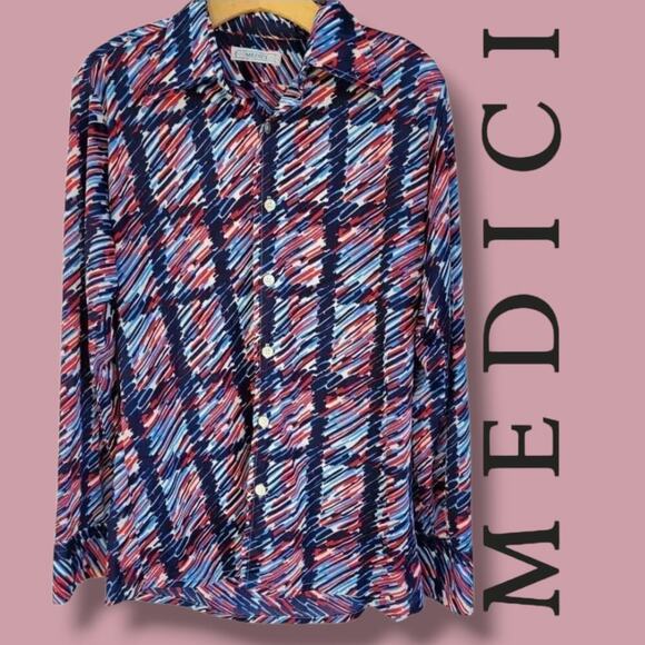Medici women's artsy long sleeve button-down Blouse  - Medium - Picture 8 of 8